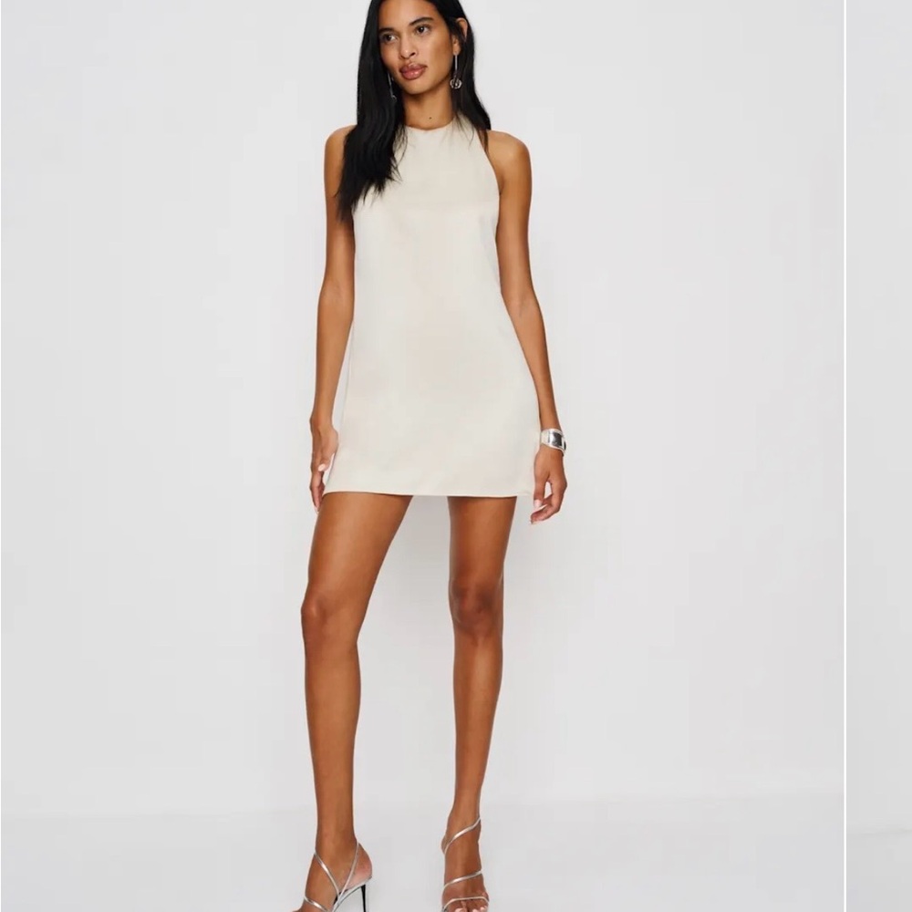 Reformation Backless Halter Mini Dress